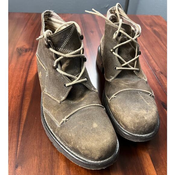 Gordon Rush Men’s DIstressed Suede Ankle Boots, Size 12 - Picture 1 of 5